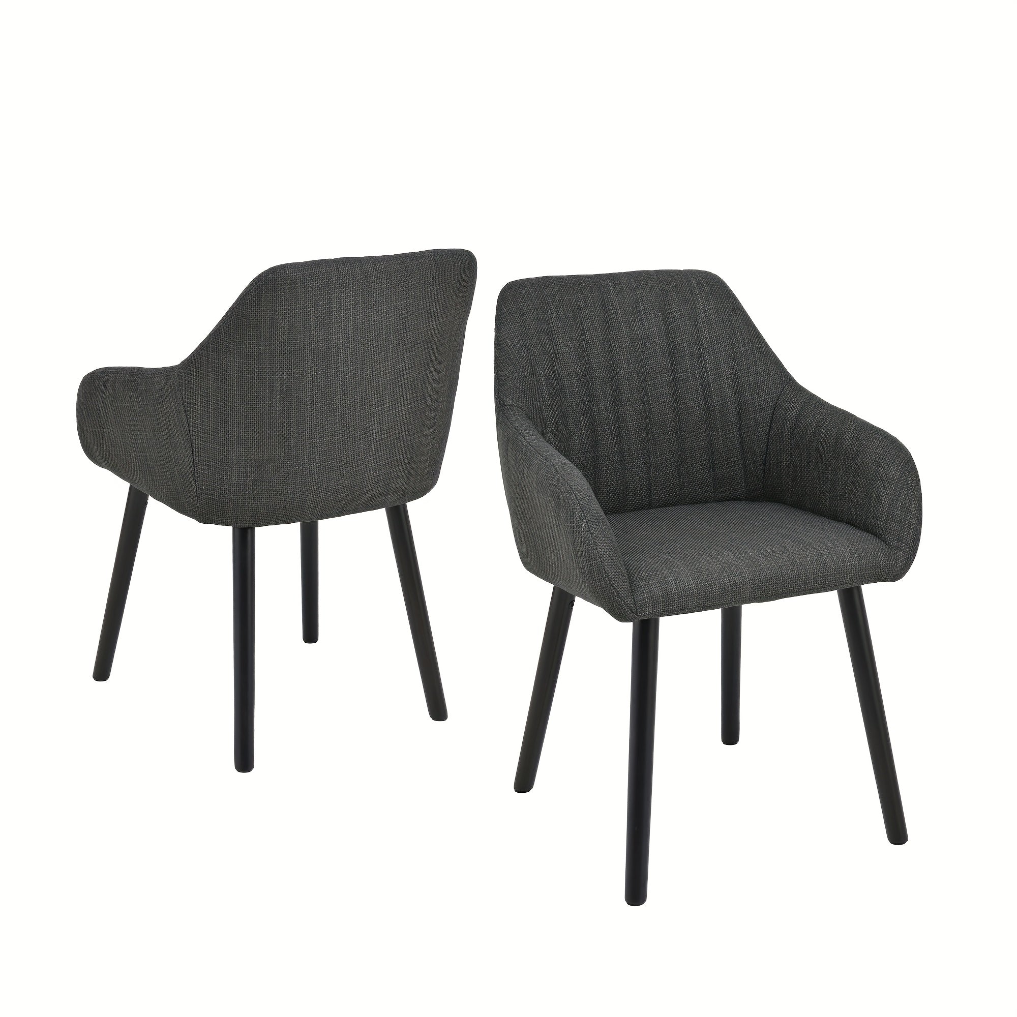 Juego de 2/4/6 sillas de comedor minimalistas con cómodo respaldo, reposabrazos y patas de madera variant image - product view 38