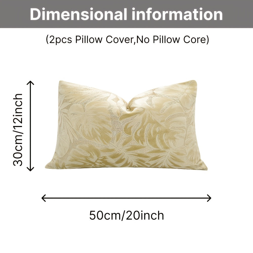Juego de 2 fundas de almohada de terciopelo grueso, funda de cojín decorativa para sofá con plantas tropicales, funda de almohada suave y cómoda, varios colores disponibles, 45.72x45.72cm, 50.8x50.8cm, apta para sala de estar, sofá, dormito