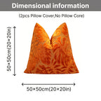 Juego de 2 fundas de almohada de terciopelo grueso, funda de cojín decorativa para sofá con plantas tropicales, funda de almohada suave y cómoda, varios colores disponibles, 45.72x45.72cm, 50.8x50.8cm, apta para sala de estar, sofá, dormito