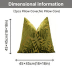 Juego de 2 fundas de almohada de terciopelo grueso, funda de cojín decorativa para sofá con plantas tropicales, funda de almohada suave y cómoda, varios colores disponibles, 45.72x45.72cm, 50.8x50.8cm, apta para sala de estar, sofá, dormito
