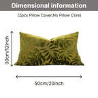 Juego de 2 fundas de almohada de terciopelo grueso, funda de cojín decorativa para sofá con plantas tropicales, funda de almohada suave y cómoda, varios colores disponibles, 45.72x45.72cm, 50.8x50.8cm, apta para sala de estar, sofá, dormito