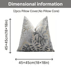 Juego de 2 fundas de almohada de terciopelo grueso, funda de cojín decorativa para sofá con plantas tropicales, funda de almohada suave y cómoda, varios colores disponibles, 45.72x45.72cm, 50.8x50.8cm, apta para sala de estar, sofá, dormito