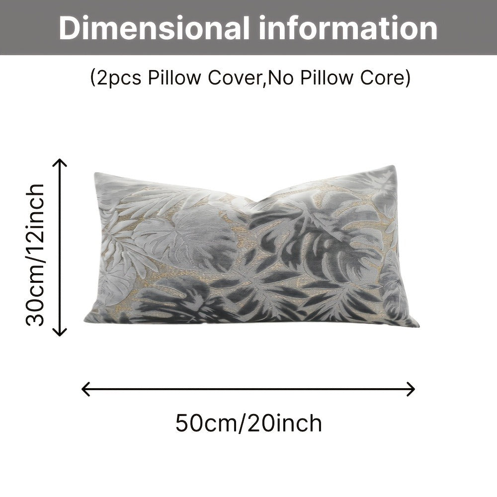 Juego de 2 fundas de almohada de terciopelo grueso, funda de cojín decorativa para sofá con plantas tropicales, funda de almohada suave y cómoda, varios colores disponibles, 45.72x45.72cm, 50.8x50.8cm, apta para sala de estar, sofá, dormito