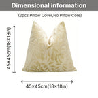 Juego de 2 fundas de almohada de terciopelo grueso, funda de cojín decorativa para sofá con plantas tropicales, funda de almohada suave y cómoda, varios colores disponibles, 45.72x45.72cm, 50.8x50.8cm, apta para sala de estar, sofá, dormito