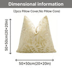 Juego de 2 fundas de almohada de terciopelo grueso, funda de cojín decorativa para sofá con plantas tropicales, funda de almohada suave y cómoda, varios colores disponibles, 45.72x45.72cm, 50.8x50.8cm, apta para sala de estar, sofá, dormito