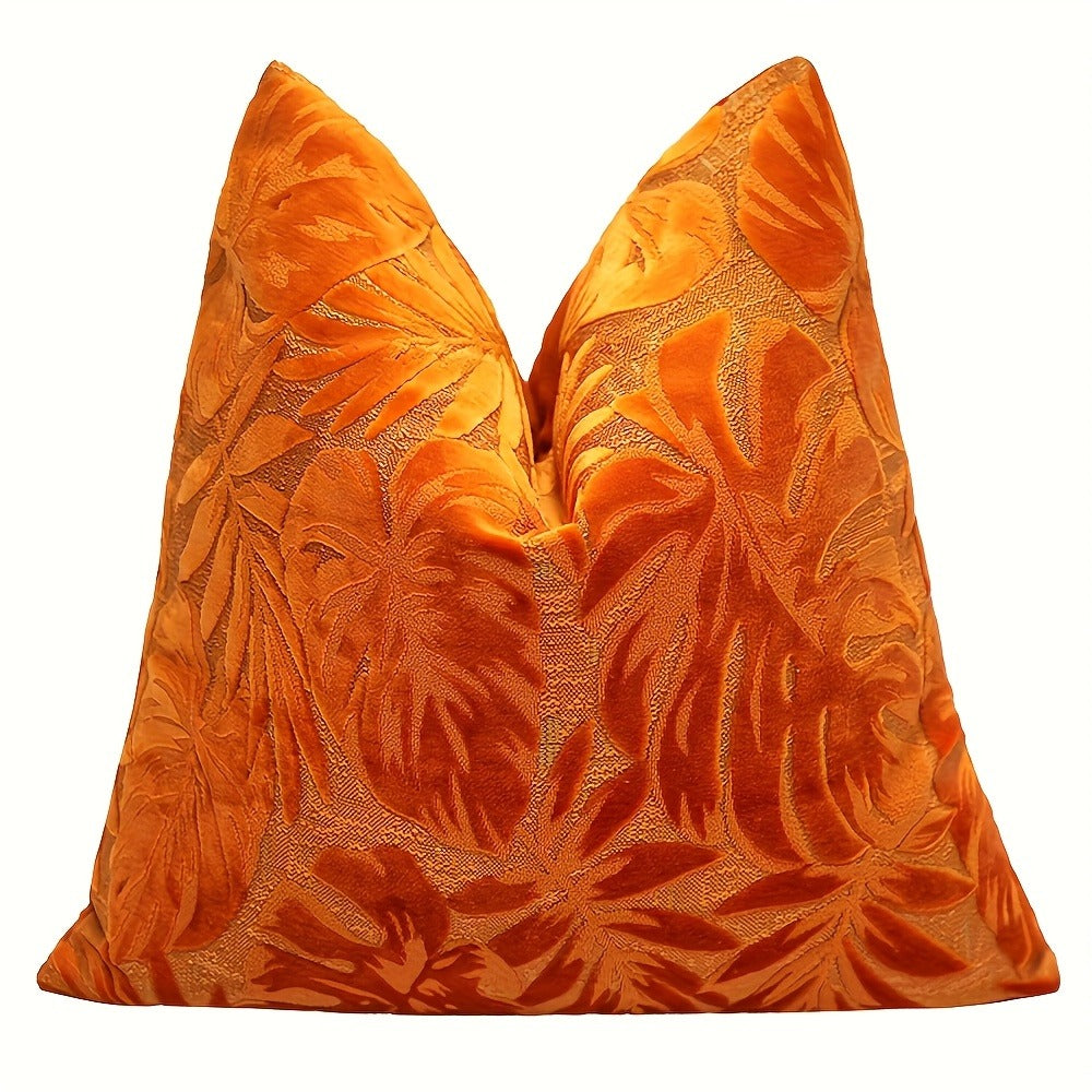 Juego de 2 fundas de almohada de terciopelo grueso, funda de cojín decorativa para sofá con plantas tropicales, funda de almohada suave y cómoda, varios colores disponibles, 45.72x45.72cm, 50.8x50.8cm, apta para sala de estar, sofá, dormito