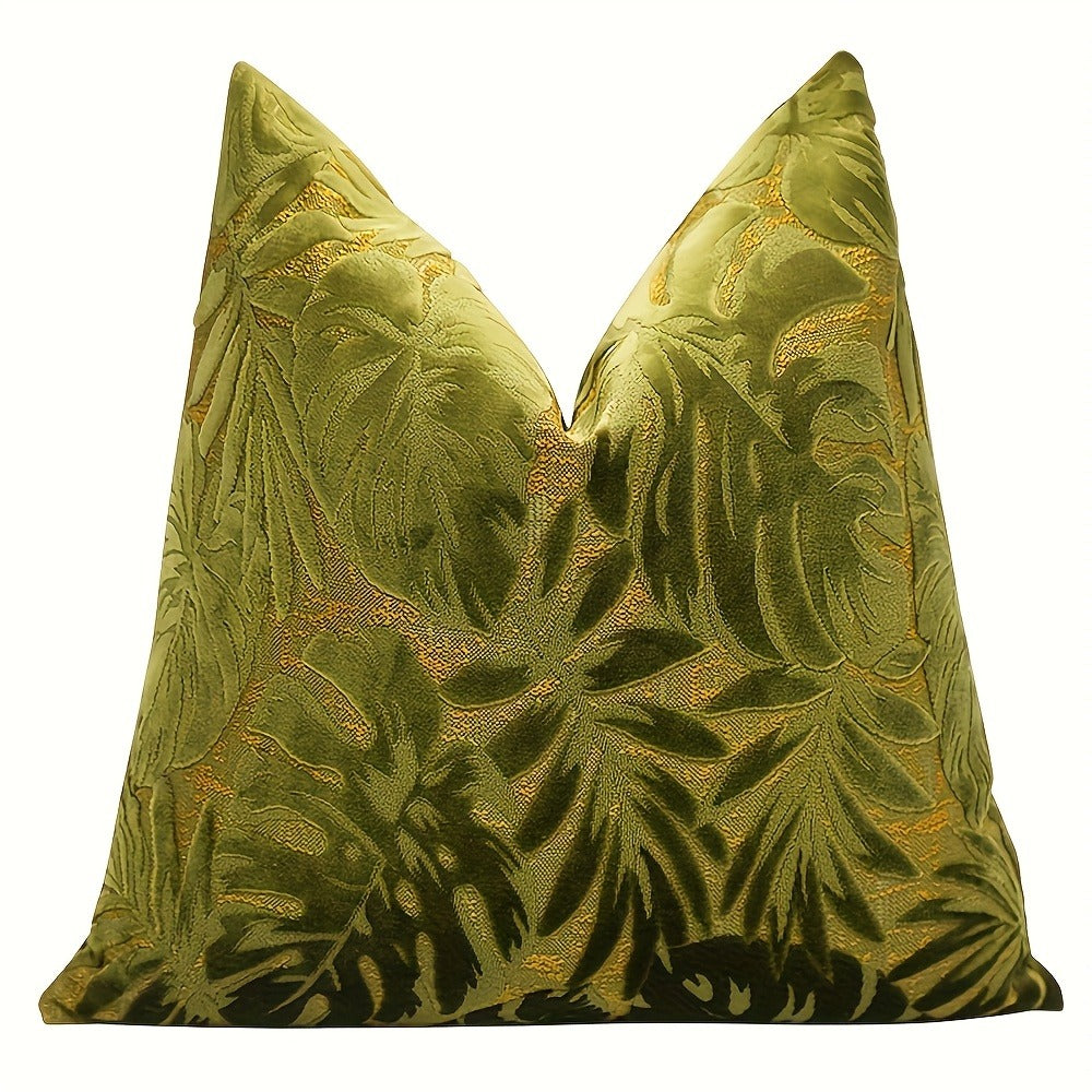 Juego de 2 fundas de almohada de terciopelo grueso, funda de cojín decorativa para sofá con plantas tropicales, funda de almohada suave y cómoda, varios colores disponibles, 45.72x45.72cm, 50.8x50.8cm, apta para sala de estar, sofá, dormito