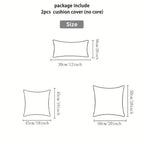 Juego de 2 fundas de almohada de terciopelo grueso, funda de cojín decorativa para sofá con plantas tropicales, funda de almohada suave y cómoda, varios colores disponibles, 45.72x45.72cm, 50.8x50.8cm, apta para sala de estar, sofá, dormito