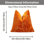 Juego de 2 fundas de almohada de terciopelo grueso, funda de cojín decorativa para sofá con plantas tropicales, funda de almohada suave y cómoda, varios colores disponibles, 45.72x45.72cm, 50.8x50.8cm, apta para sala de estar, sofá, dormito