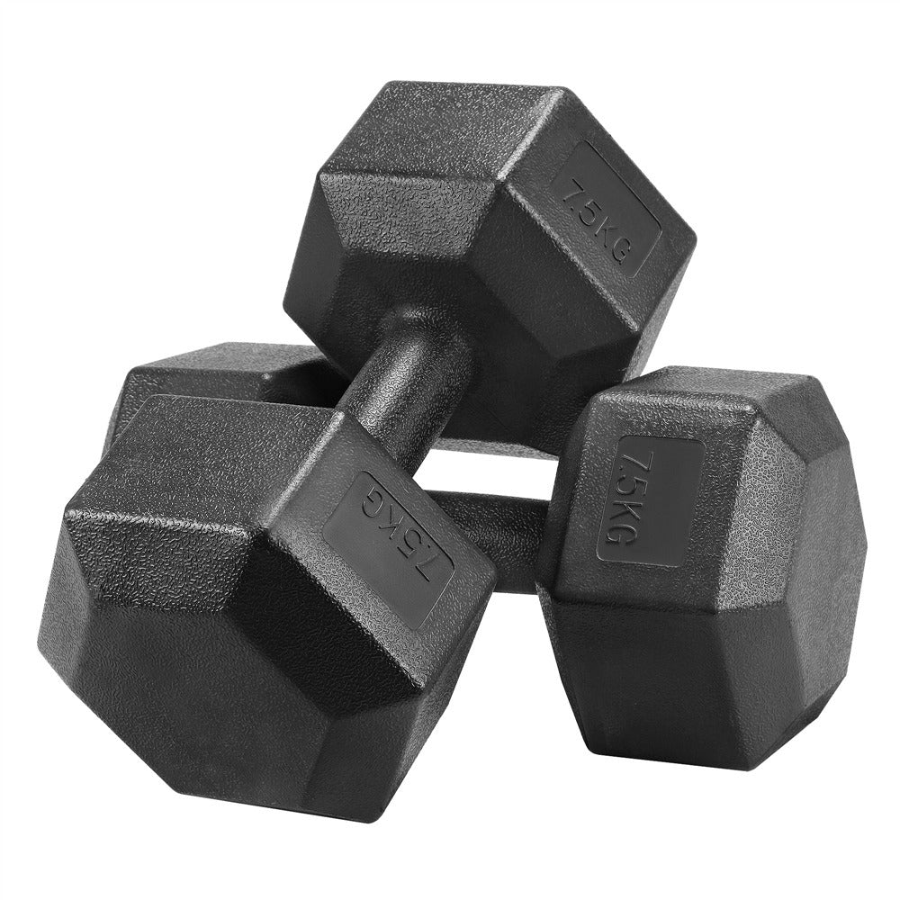 Juego de 2 Mancuernas Costoffs, Mancuernas de Hierro Fundido Hexagonales para Aeróbica, Gimnasia y Entrenamiento de Fitness variant image - product view 14