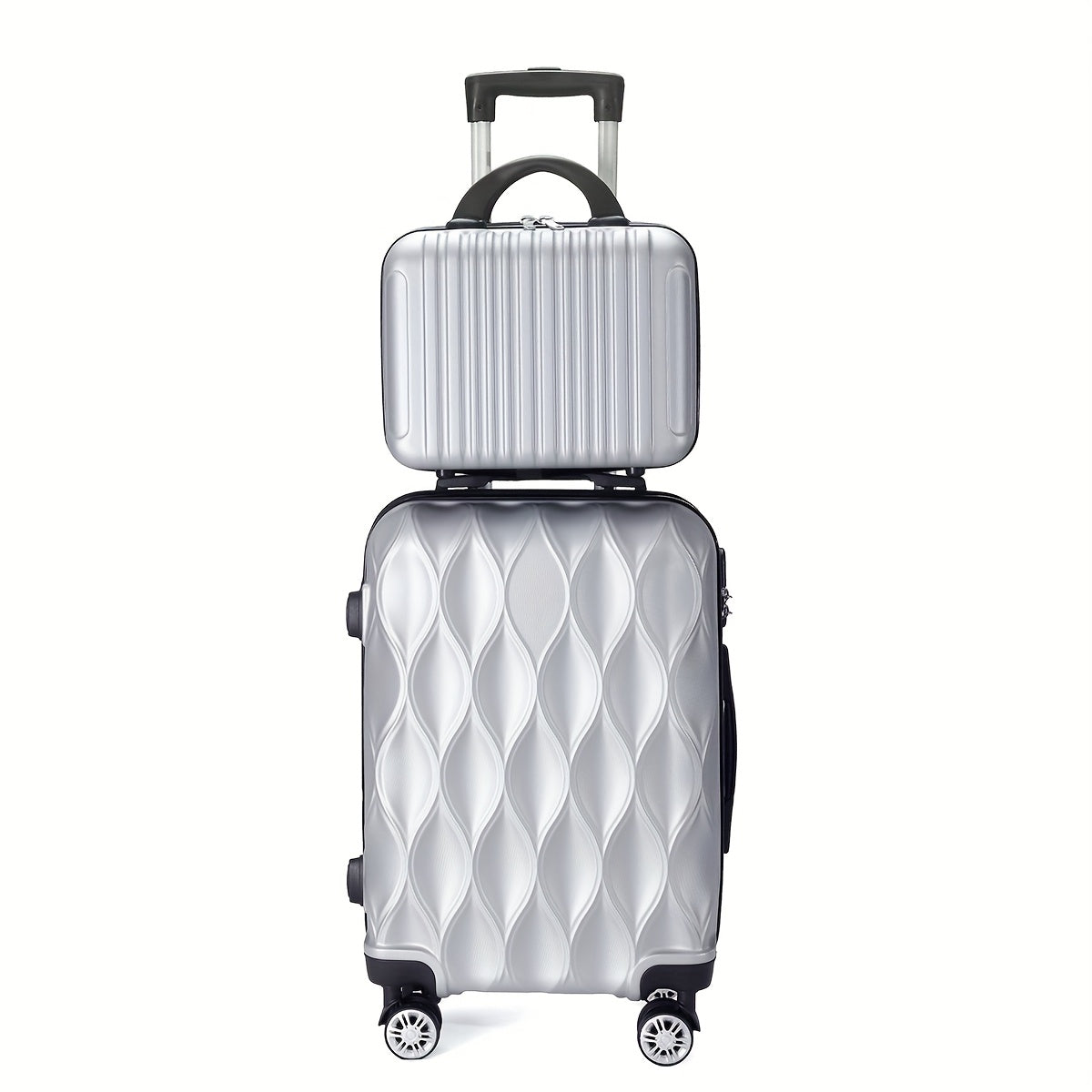 Juego de 2 o 4 Piezas de Maletas ABS con Diseño en Relieve de Hojas, Carcasa Dura, Ruedas Silenciosas Giratorias, Ideal para Viajes Cortos y Largos, Uso Empresarial o como Regalo Perfecto variant image - product view 31