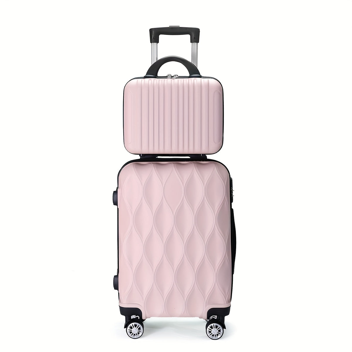 Juego de 2 o 4 Piezas de Maletas ABS con Diseño en Relieve de Hojas, Carcasa Dura, Ruedas Silenciosas Giratorias, Ideal para Viajes Cortos y Largos, Uso Empresarial o como Regalo Perfecto variant image - product view 19
