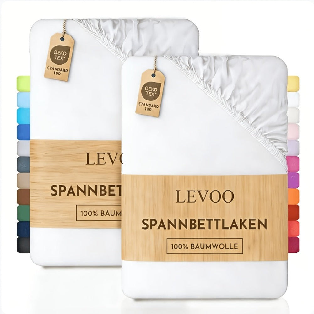 Juego de 2 piezas de sábanas de algodón puro 100%, hechas con algodón seleccionado de alta calidad de 135Gsm, hipoalergénicas, 35 cm de profundidad, ropa de cama cómoda y transpirable, adecuadas para dormitorios, residencias y habitaciones 