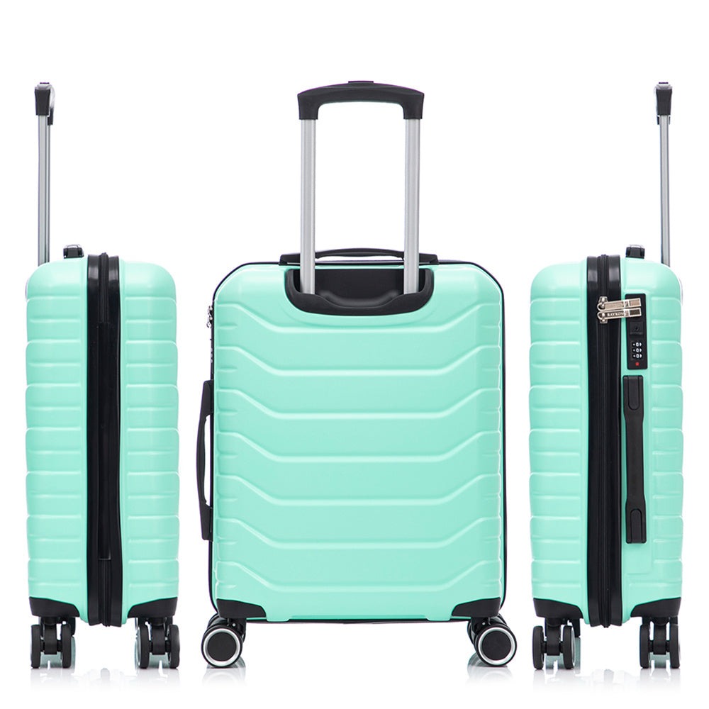 Juego de 3 Maletas 55x40x20cm ABS+Policarbonato | Maleta Mediana Expandible 66x45x27.50 - 30cm Extendido - 23kg | Neceser 29cm | Semirrígida trolley 4 ruedas giratorios a 360º cierre numérico - Negro/AzulMarino/RosaDorado/Turquesa/Menta/Ver