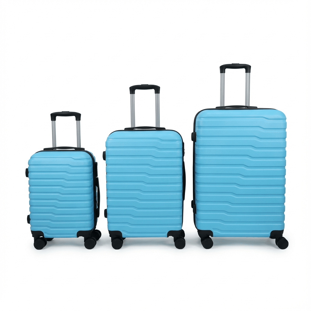 Juego de 3 Maletas Tamaños 18" (51X33X20cm), 22" (61x41x25cm), 26" (71x46x31cm) Medidas con ruedas incluidas, con Cerradura Numérica Maleta Cabina Trolley con Carcasa ABS Ligera, Asa Telescópica de Aluminio y 4 Ruedas Giratorias 360° varian