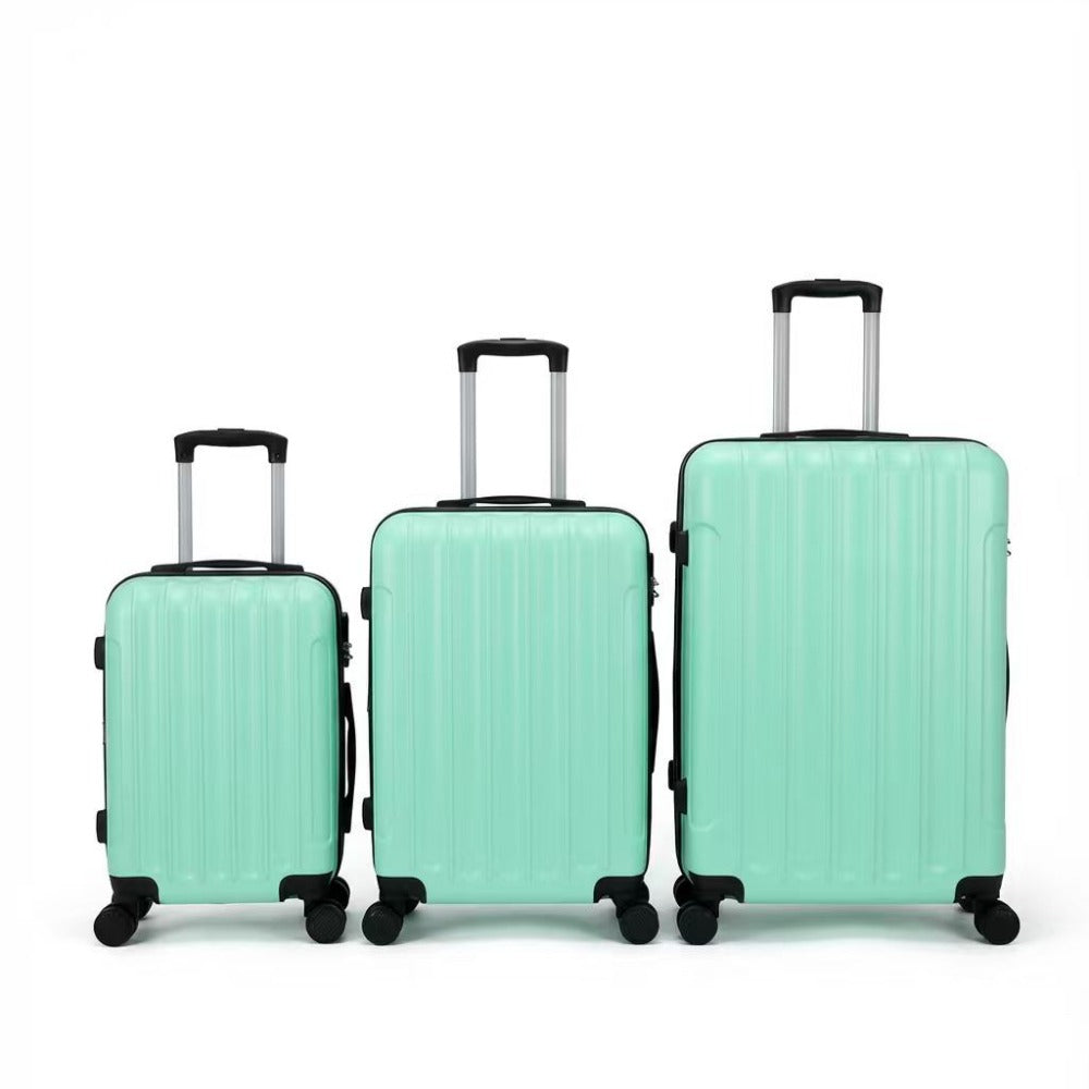 Juego de 3 Maletas Tamaños 18" (51X33X20cm), 22" (61x41x25cm), 26" (71x46x31cm) Medidas con ruedas incluidas, con Cerradura Numérica Maleta Cabina Trolley con Carcasa ABS Ligera, Asa Telescópica de Aluminio y 4 Ruedas Giratorias 360° detail