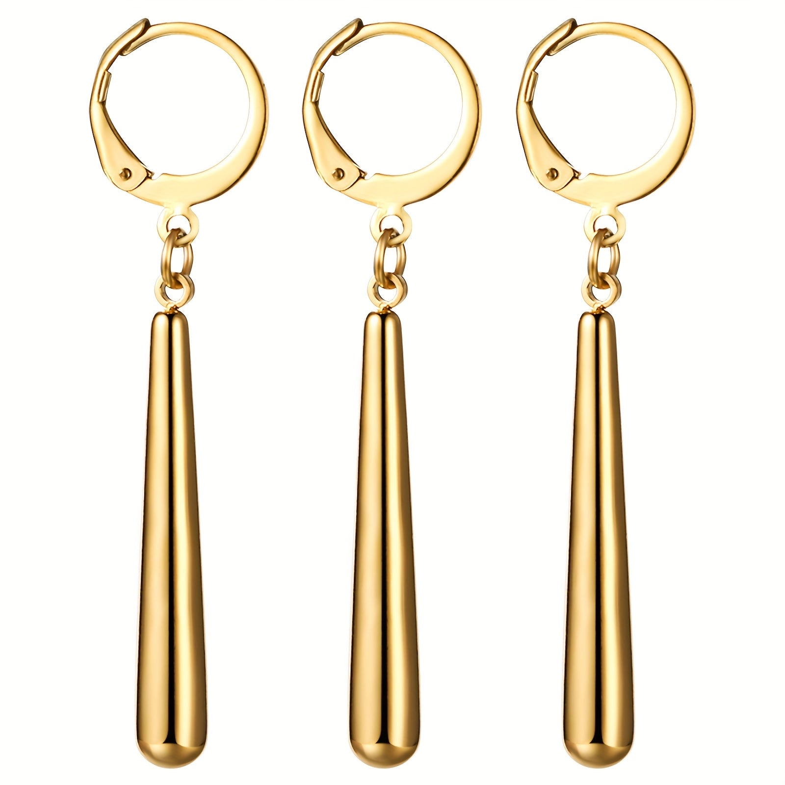 Juego de 3 Pendientes Zoro para Hombres y Mujeres: Aros de Acero Inoxidable - Roronoa Cosplay Anime variant image
