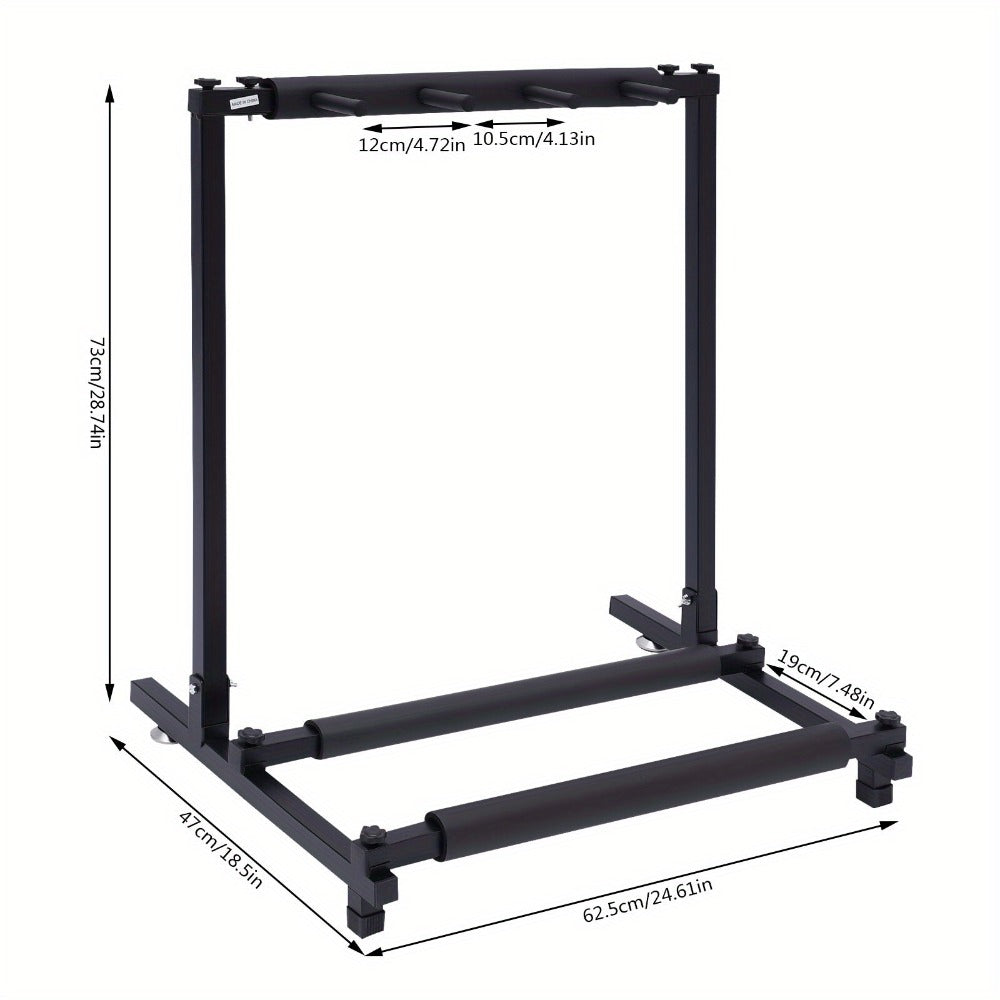 Juego de 3 soportes univer negros para guitarra, aptos para múltiples instrumentos detail image