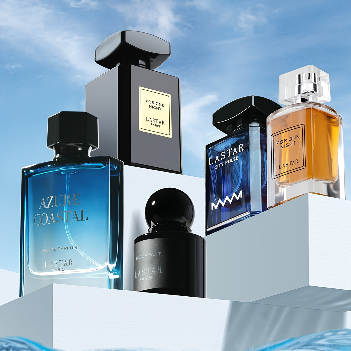 Juego de 5 botellas de perfume para hombre, almizcle clásico, pachulí, vainilla, café, fragancia de larga duración, agua de tocador para hombre, colonia para hombre, apto para múltiples ocasiones, empaquetado individualmente, regalo festivo