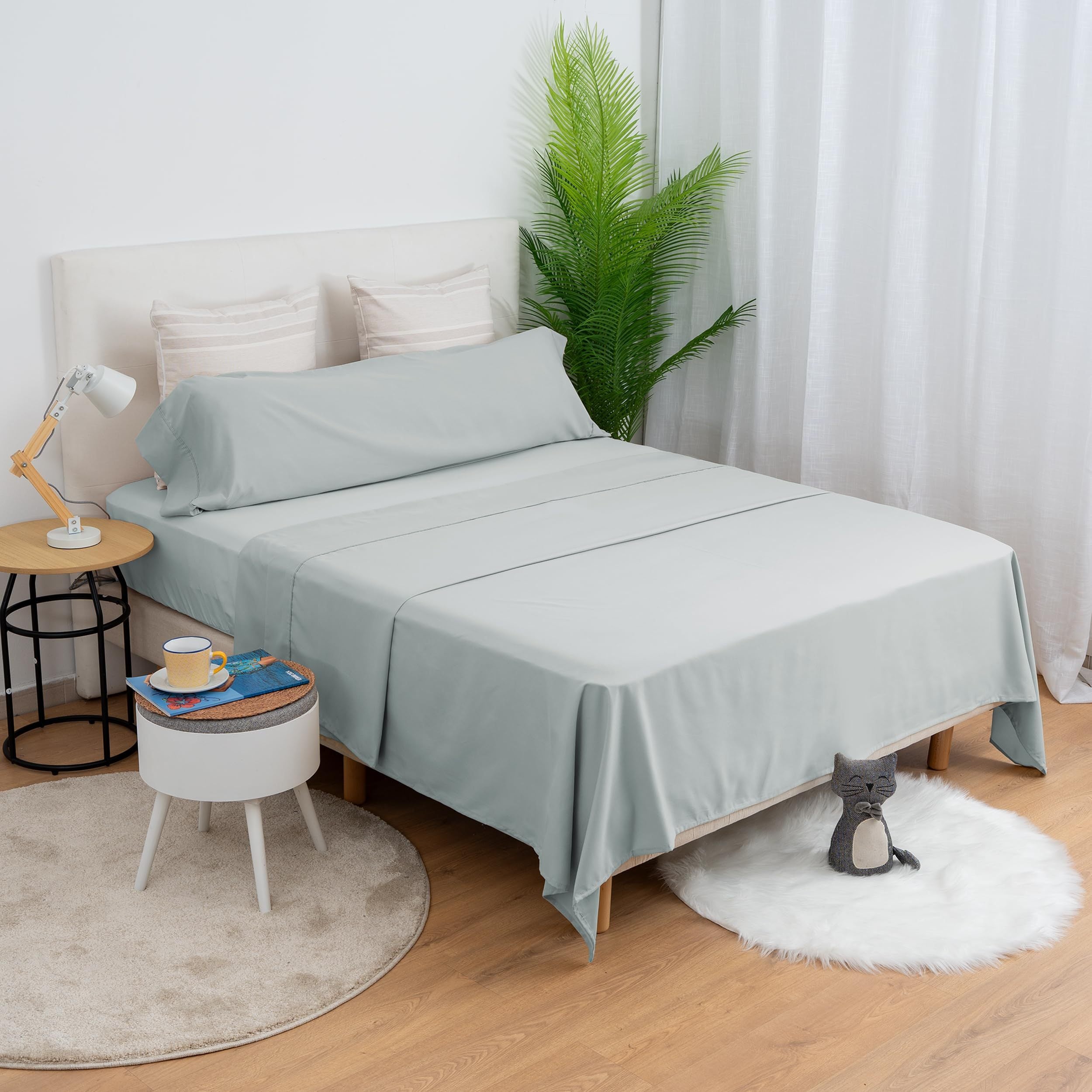 Juego de cama de tres piezas, suave y cómodo, adecuado para todas las estaciones, rosa, azul, rojo rosa, negro, gris, blanco, adecuado para camas de 90 CM, 105 CM, 135 CM, 150 CM, 180 CM variant image - product view 56