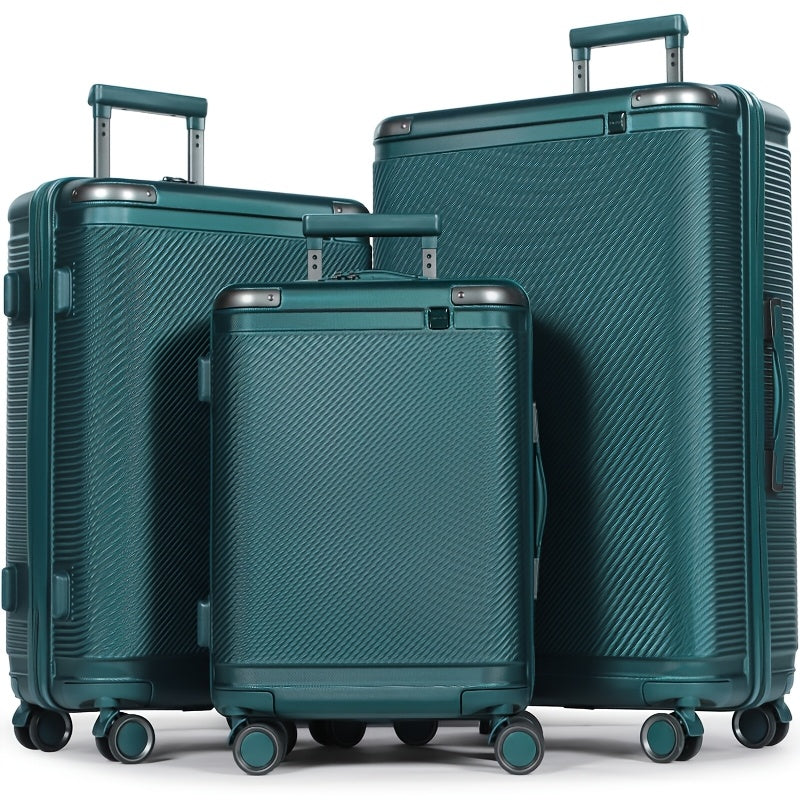 Juego de equipaje de tres piezas, que incluye una maleta de viaje con asa telescópica ajustable, una maleta rígida de ABS con cerradura TSA y ruedas blandas, una bolsa de cabina y equipaje con ruedas unisex. detail image - detail view 6