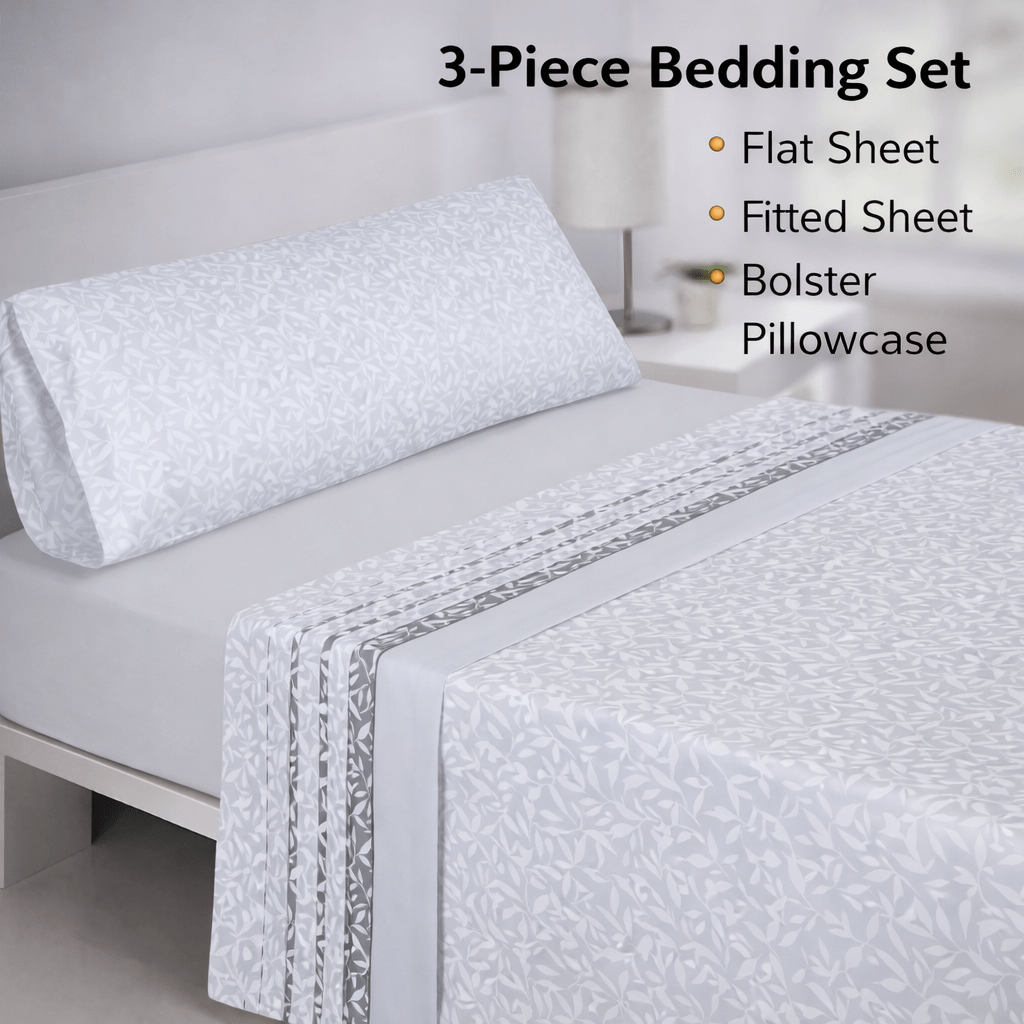 Juego de Sábanas 3 Piezas Estampadas Microfibra – Sábana Bajera Ajustable + Sábana Encimera + Funda Almohada, Suave y Antiárrugas, Cama 90 105 135 150 180, Poliéster microfibra variant image - product view 75