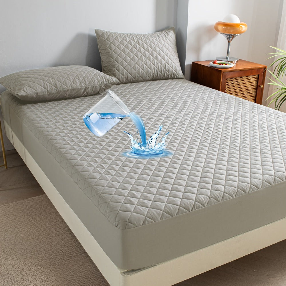 Juego de sábanas ajustables multicolor de 2/3 piezas, protector de colchón, juego de sábanas ajustables antideslizantes, protector completo, uso para hotel, hogar, habitación de invitados, dormitorio, cobertura de tamaño completo product im