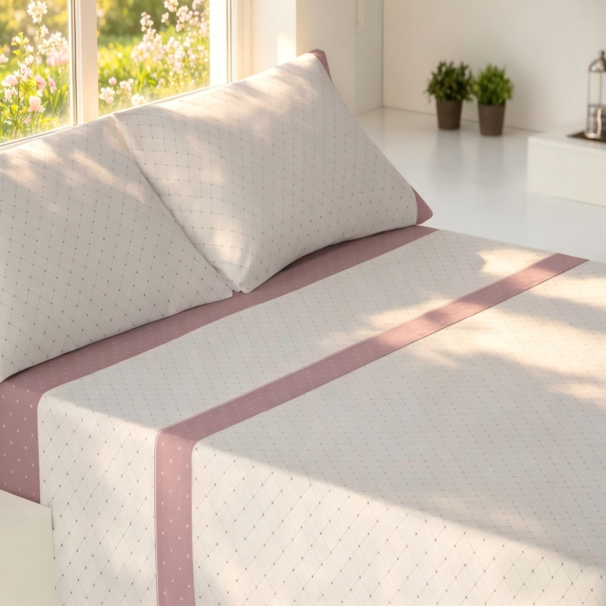Juego de sábanas de 3/4 piezas | Juego de sábanas de verano de 3/4 piezas | Tejido suave | Suave al tacto | Cómodo y transpirable | Juego de sábanas estampadas de 3/4 piezas | 90×190 105×190 135×190 150×190 180×190 variant image - product v