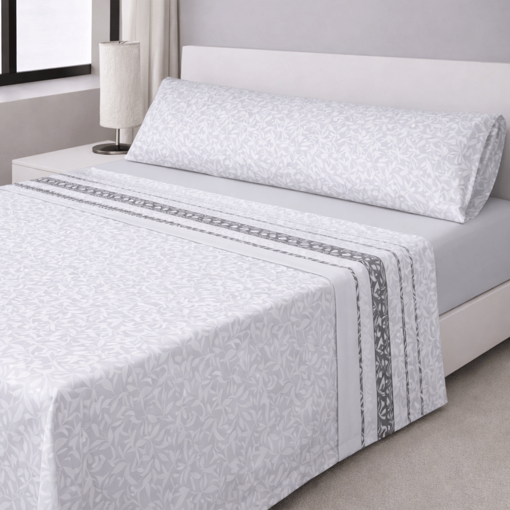 Juego de sábanas de verano de 3 piezas, diseños estampados de microfibra suave al tacto para todo tipo de camas con funda de almohada a juego para uso diario en el hogar, hoteles, invitados y residencias (Sábana ajustable, Sábana encimera /
