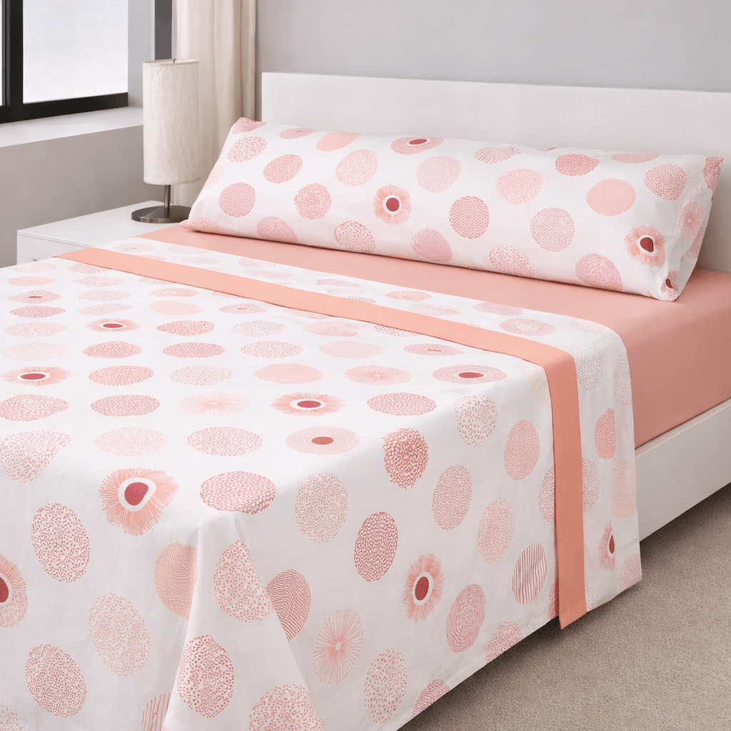 Juego de sábanas de verano de 3 piezas, diseños estampados de microfibra suave al tacto para todo tipo de camas con funda de almohada a juego para uso diario en el hogar, hoteles, invitados y residencias (Sábana ajustable, Sábana encimera /
