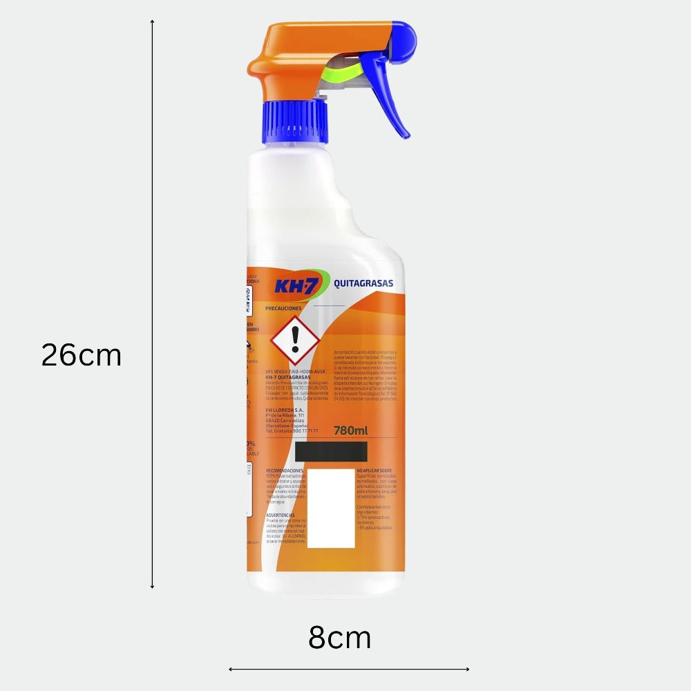 KH7 / KH-7 Quitagrasas Profesional Pack 6×780 ml (4,68 L) – Desengrasante Multiusos para Cocina, Horno y Superficies – Poder Desincrustante y Eficaz detail image - detail view 4