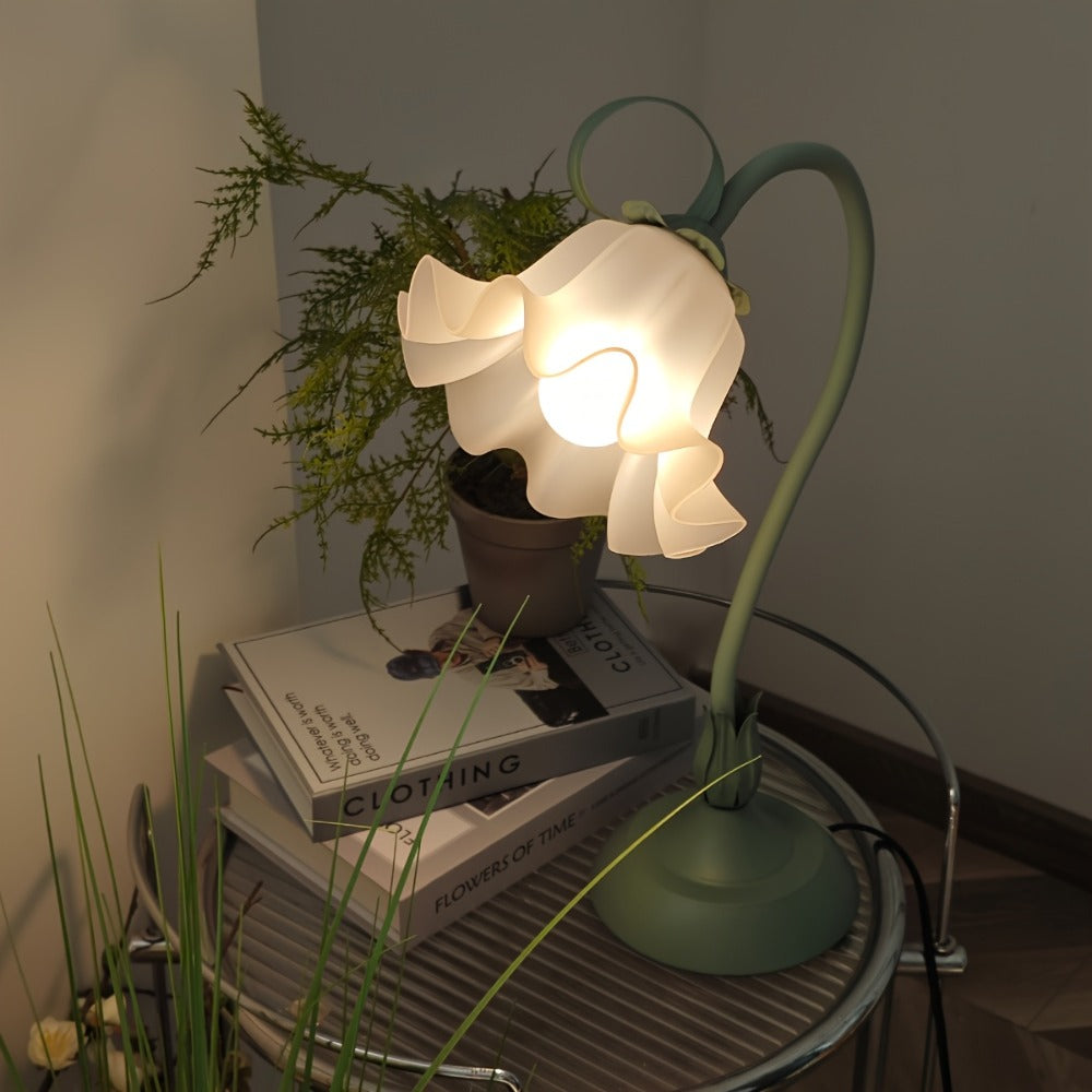 Lámpara de escritorio de oficina, lámpara de lectura LED de mesita de noche, lámpara nocturna de flores de jardín, modo de tres colores, bonita lámpara decorativa de mesita de noche, lámpara de escritorio para iluminación de sala de estar y
