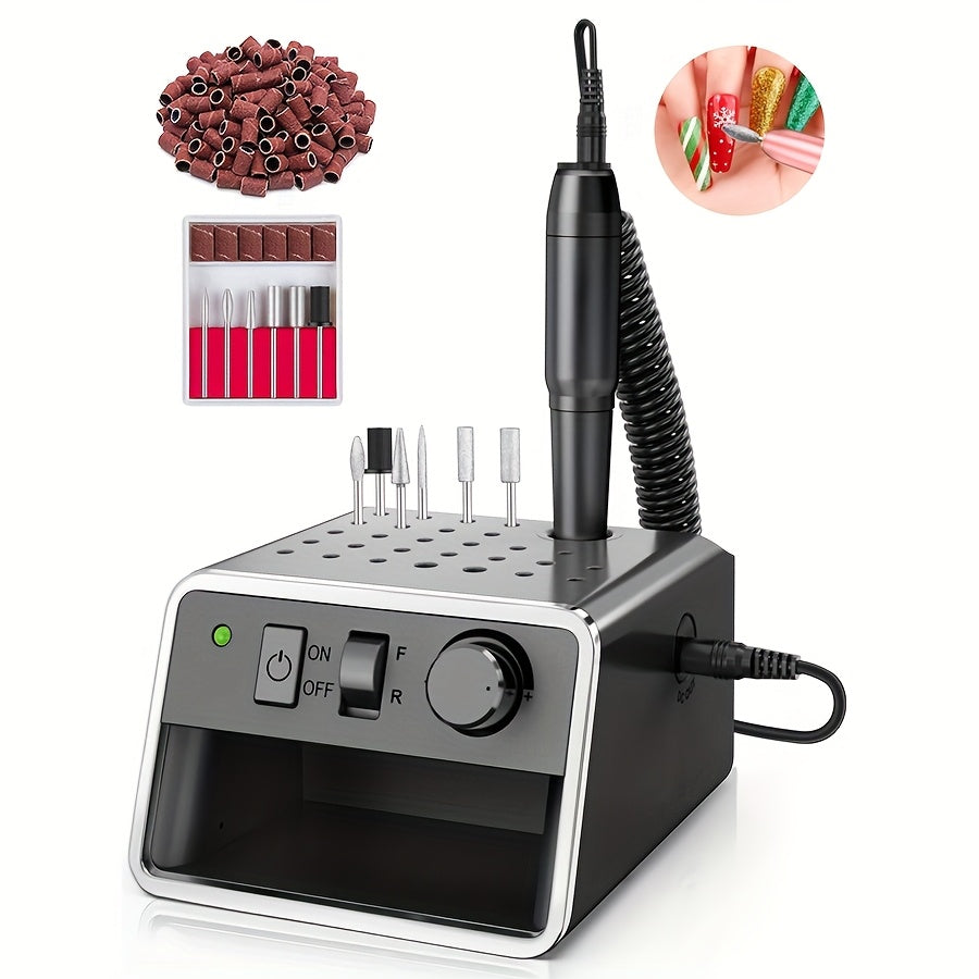 Limpiador de Uñas 2 en 1, Lima Eléctrica de 20.000 RPM con Soporte y Bandas Reemplazables - Alimentación USB para Cuidado de Manos y Pies, Ideal para Hogar y Salón detail image - detail view 8