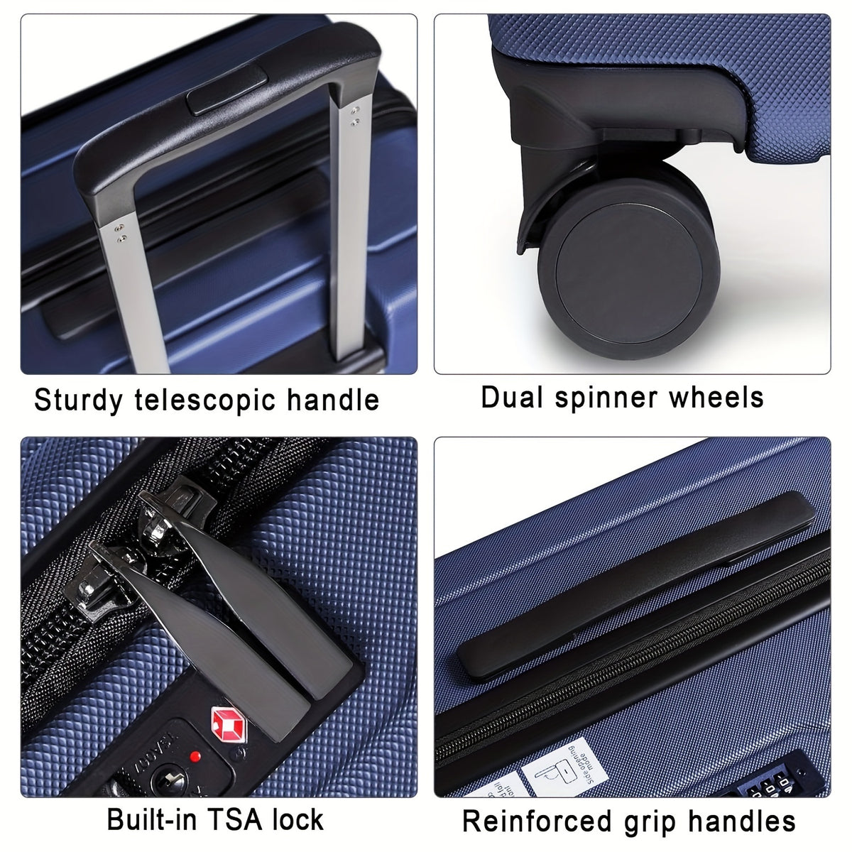 Maleta de Viaje Expandible ABS para PC con Tapa Abatible y Cierre TSA, Spinner, Rígida y Ligera para Llevar a Bordo detail image - detail view 7