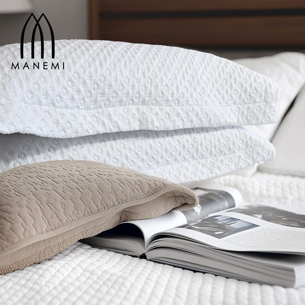 MANEMI - Colcha bouti para verano y entretiempo - Colcha para cama inluye 1 o 2 funda de cojin segun la medida，Colcha cubre cama 100% poliester, suave y transpirable. El diseño de la funda de cojin puede variar según el corte del tejido det