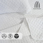 MANEMI - Colcha bouti para verano y entretiempo - Colcha para cama inluye 1 o 2 funda de cojin segun la medida，Colcha cubre cama 100% poliester, suave y transpirable. El diseño de la funda de cojin puede variar según el corte del tejido det