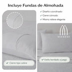 MANEMI - Colcha bouti para verano y entretiempo - Colcha para cama inluye 1 o 2 funda de cojin segun la medida，Colcha cubre cama 100% poliester, suave y transpirable. El diseño de la funda de cojin puede variar según el corte del tejido det
