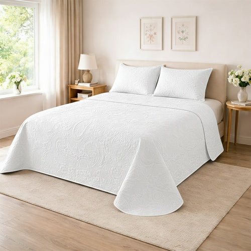 MANEMI - Colcha bouti para verano y entretiempo - Colcha para cama inluye 1 o 2 funda de cojin segun la medida，Colcha cubre cama 100% poliester, suave y transpirable. El diseño de la funda de cojin puede variar según el corte del tejido pro