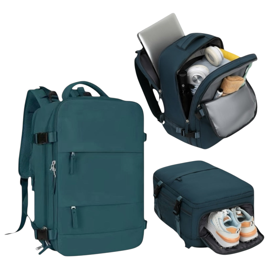 Mochila de Viaje para Cabina de Avion 45x30x20 para Vuelo Barato Equipaje de Mano y Espaciosa con Compartimento para Zapatos y Mochila Antirrobo Multifuncional para Viajes 2210. variant image
