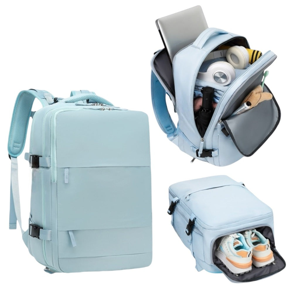 Mochila de Viaje para Cabina de Avion 45x30x20 para Vuelo Barato Equipaje de Mano y Espaciosa con Compartimento para Zapatos y Mochila Antirrobo Multifuncional para Viajes 2210. detail image - detail view 10
