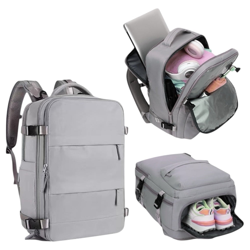 Mochila de Viaje para Cabina de Avion 45x30x20 para Vuelo Barato Equipaje de Mano y Espaciosa con Compartimento para Zapatos y Mochila Antirrobo Multifuncional para Viajes 2210. detail image - detail view 14