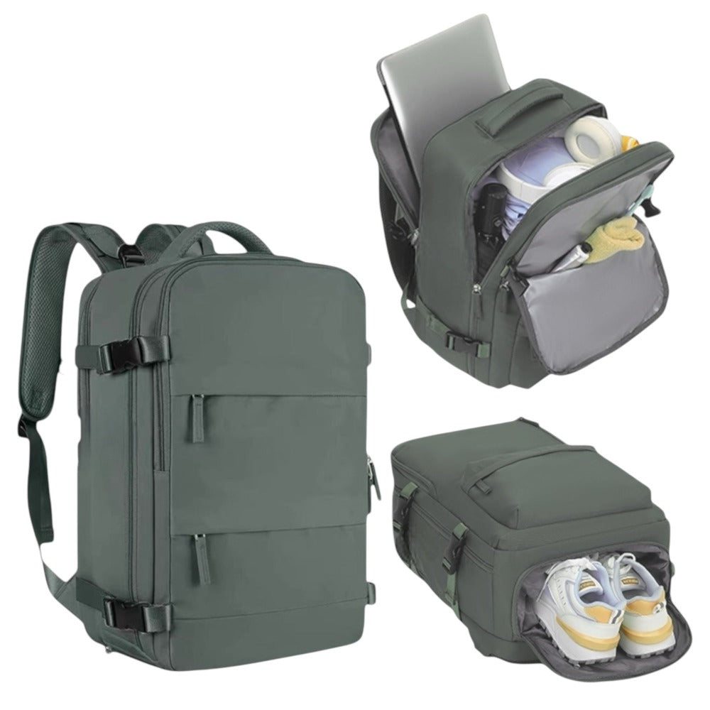 Mochila de Viaje para Cabina de Avion 45x30x20 para Vuelo Barato Equipaje de Mano y Espaciosa con Compartimento para Zapatos y Mochila Antirrobo Multifuncional para Viajes 2210. detail image - detail view 15
