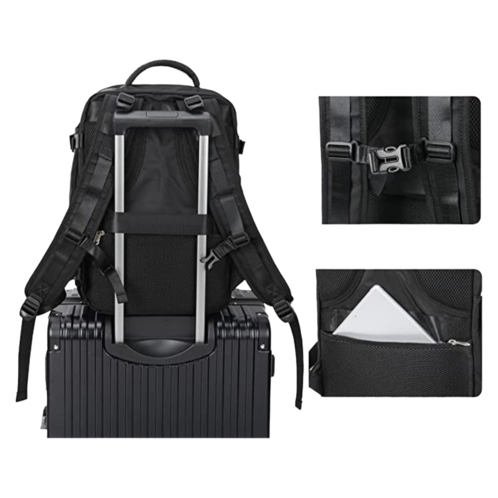 Mochila de Viaje para Cabina de Avion 45x30x20 para Vuelo Barato Equipaje de Mano y Espaciosa con Compartimento para Zapatos y Mochila Antirrobo Multifuncional para Viajes 2210. detail image - detail view 17