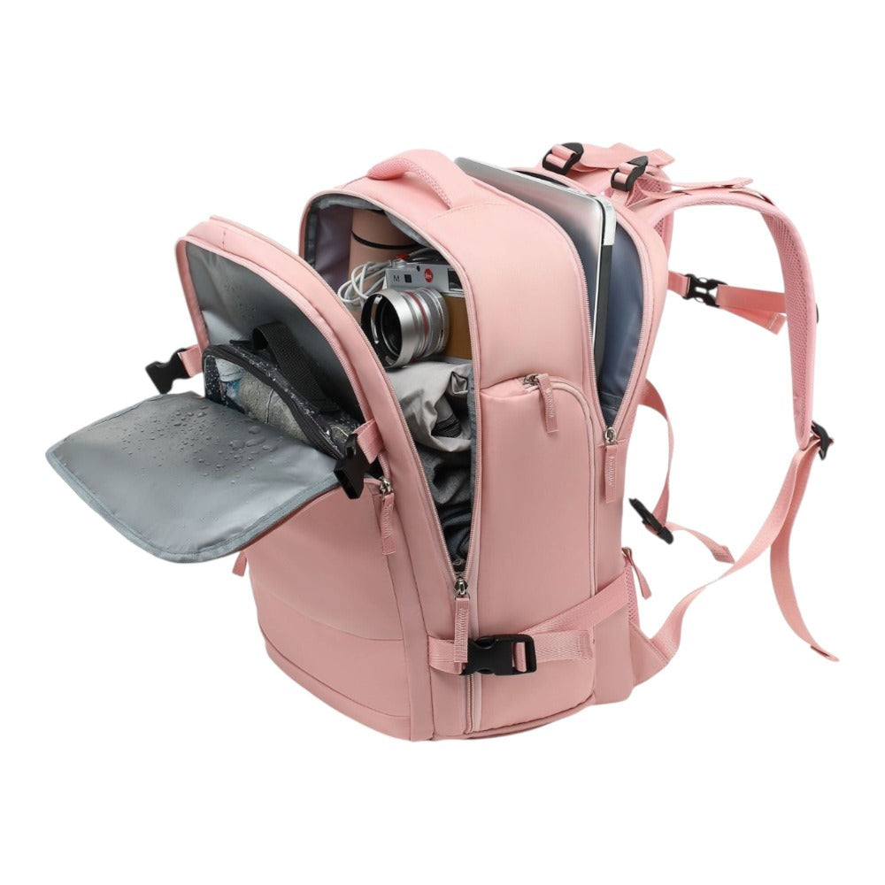 Mochila de Viaje para Cabina de Avion 45x30x20 para Vuelo Barato Equipaje de Mano y Espaciosa con Compartimento para Zapatos y Mochila Antirrobo Multifuncional para Viajes 2210. detail image - detail view 4