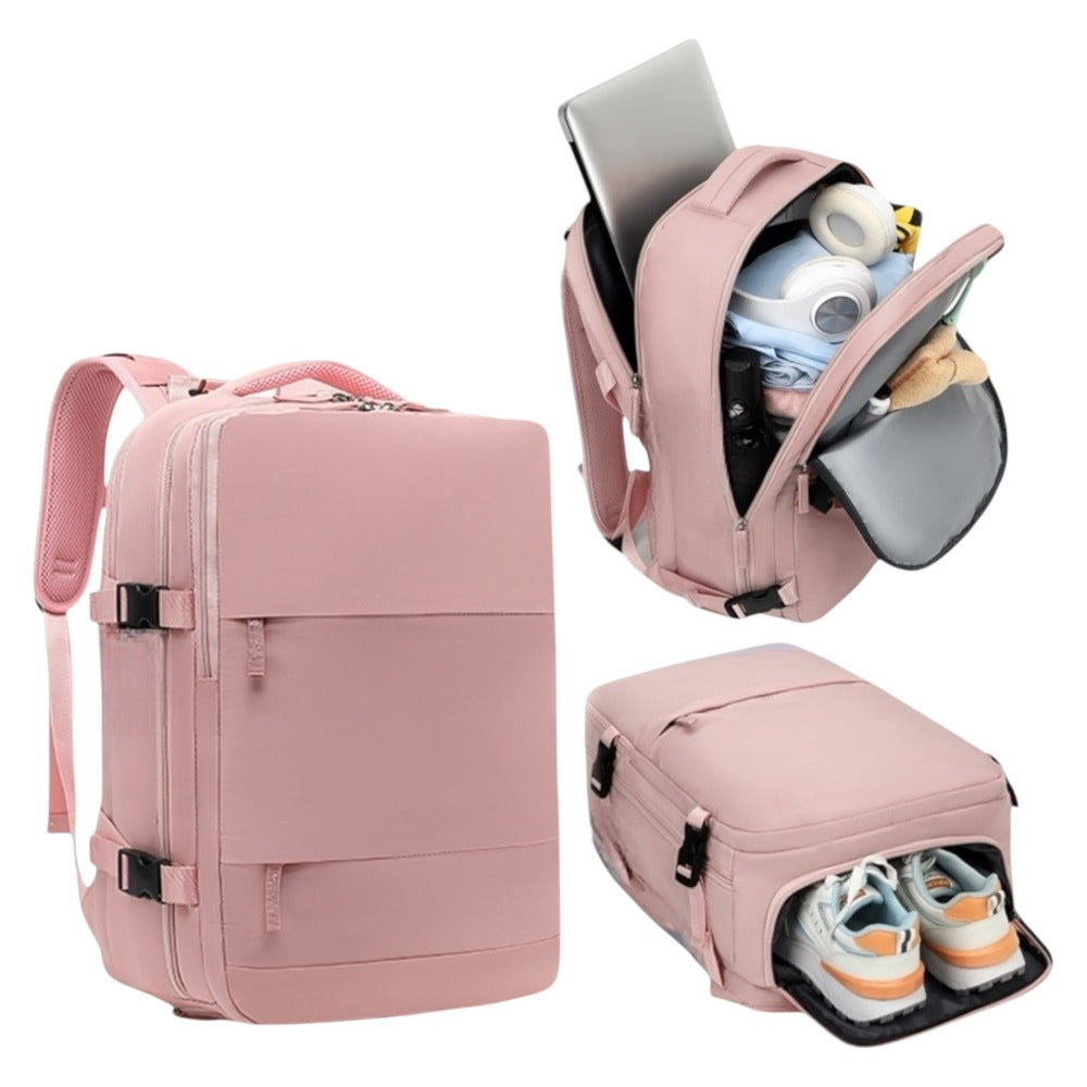 Mochila de Viaje para Cabina de Avion 45x30x20 para Vuelo Barato Equipaje de Mano y Espaciosa con Compartimento para Zapatos y Mochila Antirrobo Multifuncional para Viajes 2210. detail image - detail view 5