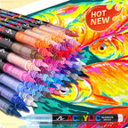 Nuevo set de marcadores Guangna de 360 colores para llevar en la bolsa, adecuado para plástico, vidrio, metal, bambú, lienzo, roca, cerámica y manualidades de tela, y utilizado para fines de pintura artística profesional detail image - deta