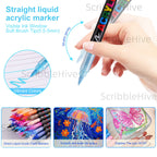 Nuevo set de marcadores Guangna de 360 colores para llevar en la bolsa, adecuado para plástico, vidrio, metal, bambú, lienzo, roca, cerámica y manualidades de tela, y utilizado para fines de pintura artística profesional detail image - deta