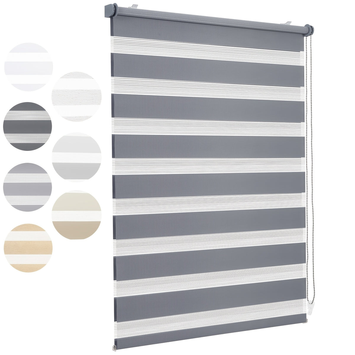 Persianas enrollables | Sekey Persiana de Doble Rodillo Sin Perforaciones, Montaje con Clip, Doble Cortina de Rodillo para Ventanas, Control de variant image - product view 6