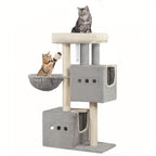 Rascador para gatos Poste 98 cm, Árbol, Antideslizante, Madera