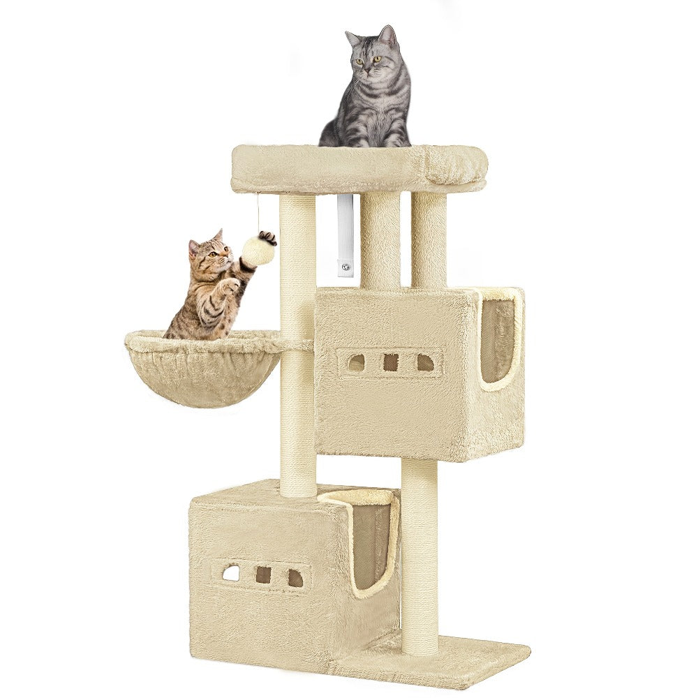 Rascador para gatos Poste 98 cm, Árbol, Antideslizante, Madera